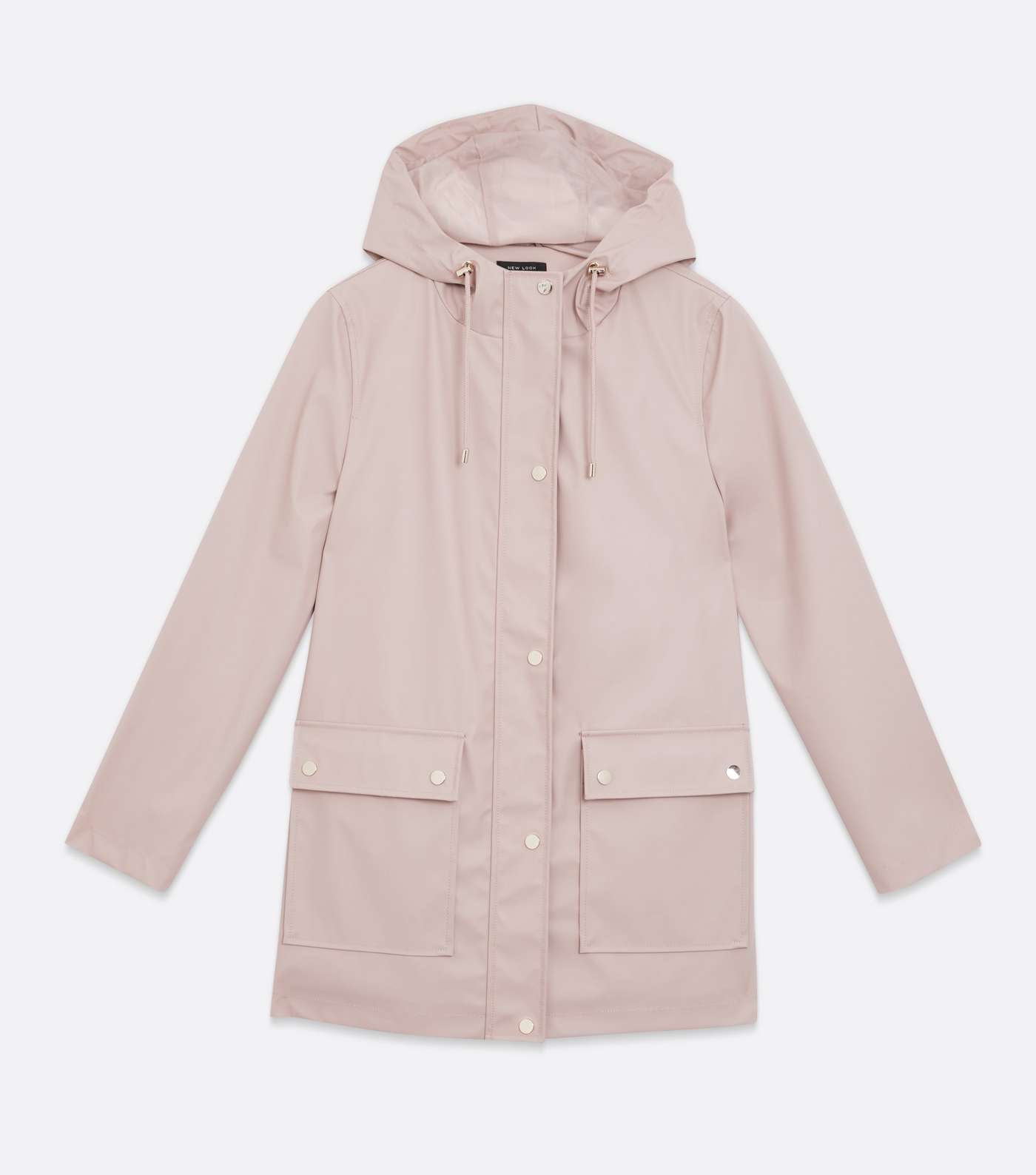 Pale Pink Hooded Long Anorak Image 5