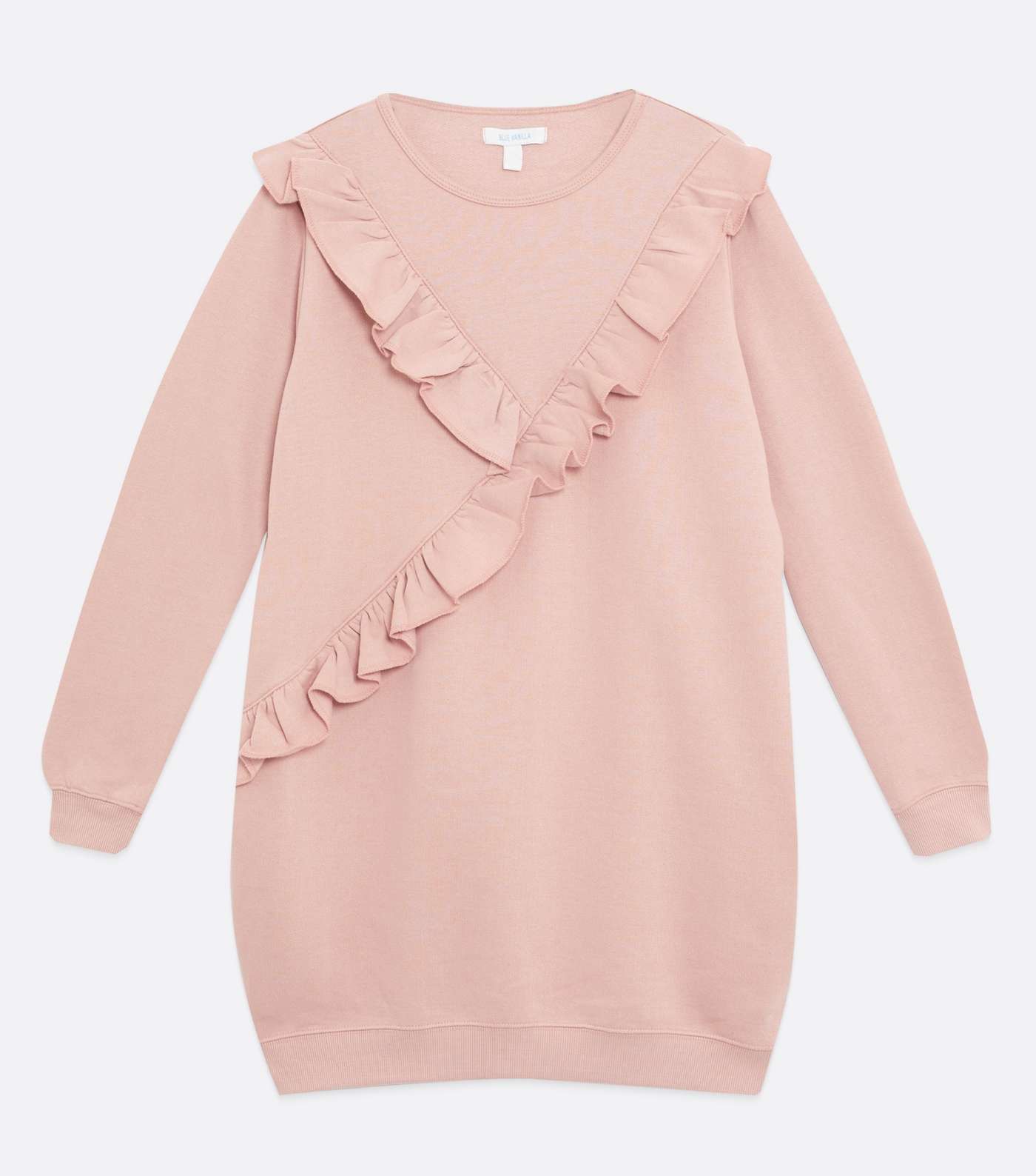 Blue Vanilla Pink Asymmetric Frill Long Sweatshirt Image 5