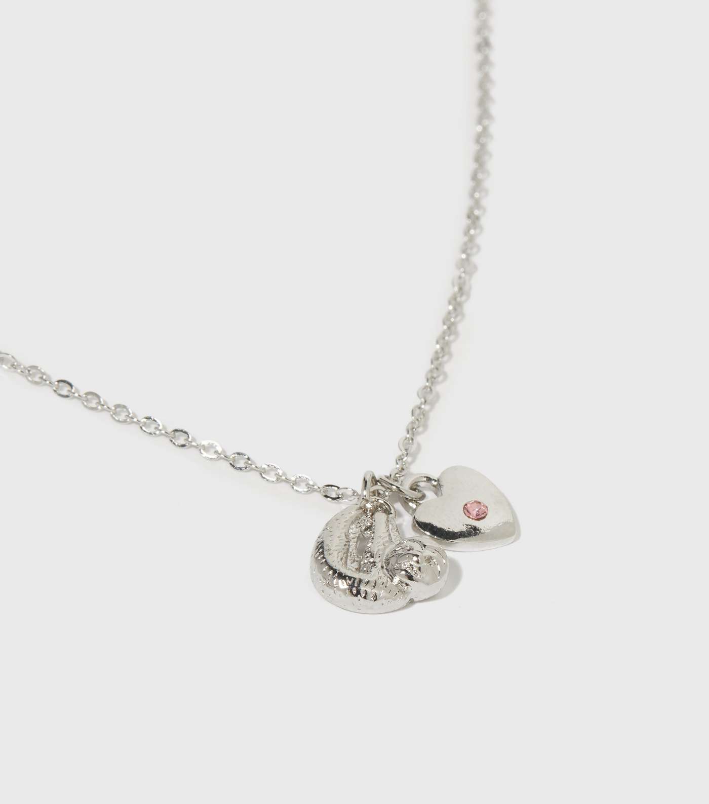 Girls Silver Sloth Pendant Necklace Image 2