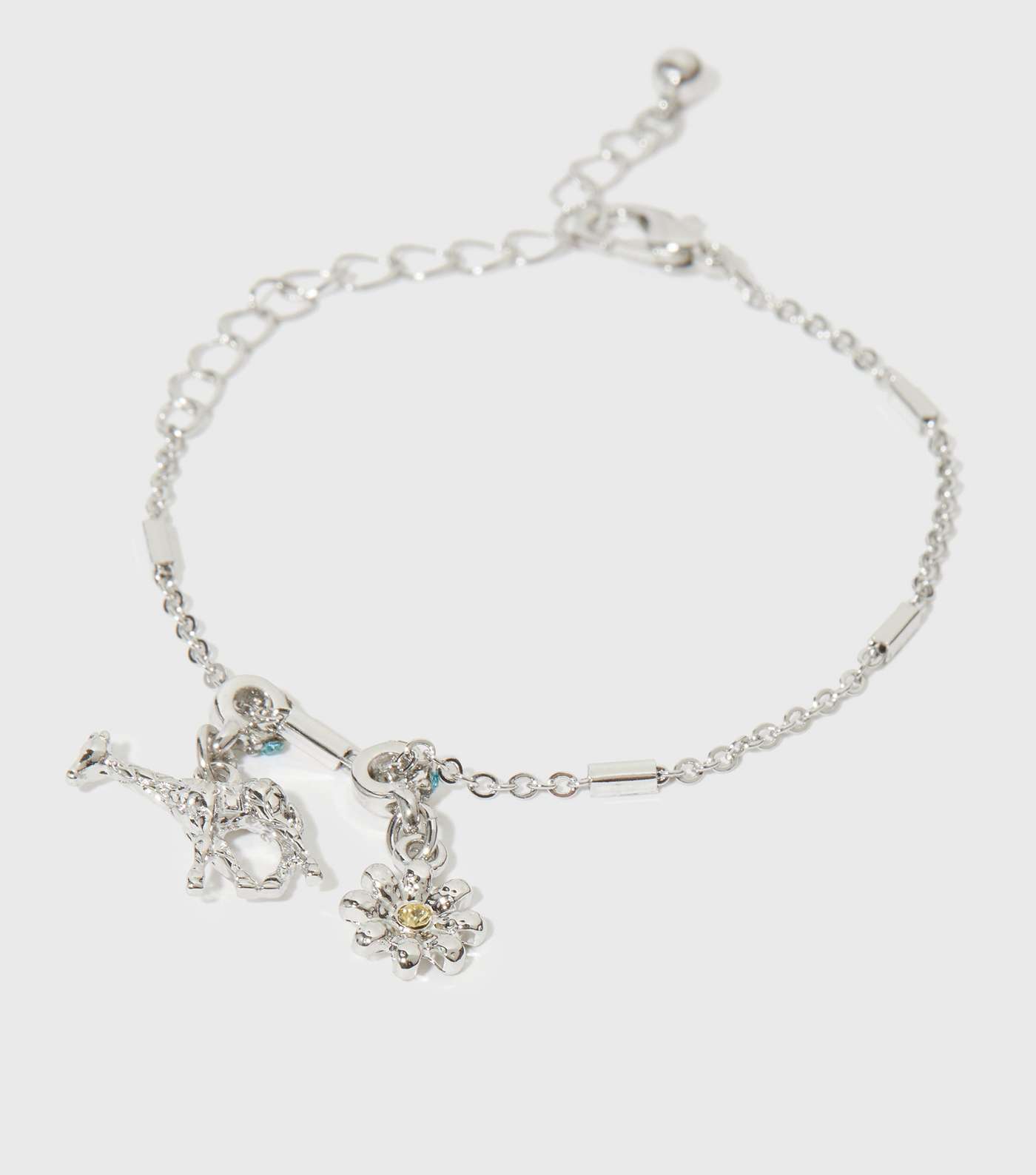 Girls Silver Giraffe Pendant Bracelet Image 2