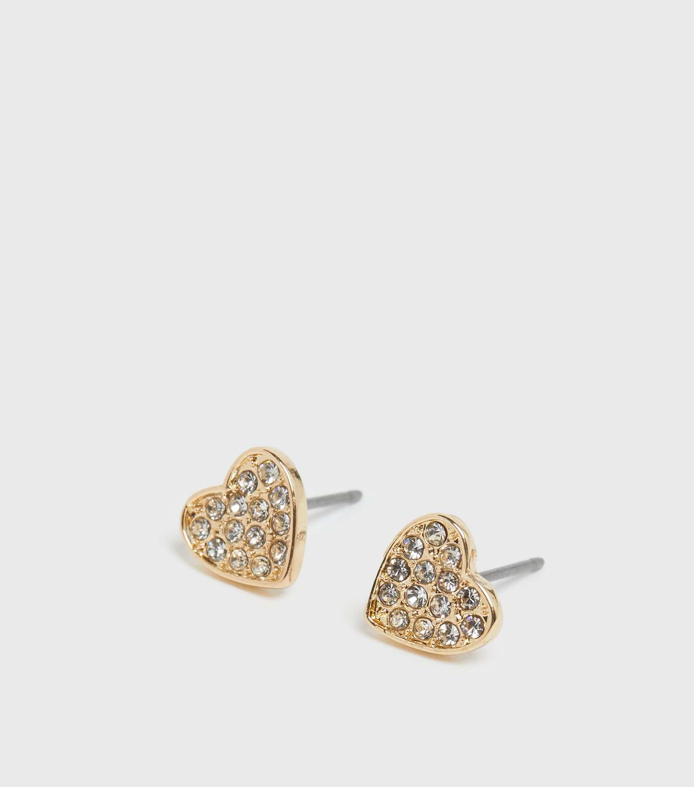 Gold Mama Diamanté Heart Stud Earrings Image 2