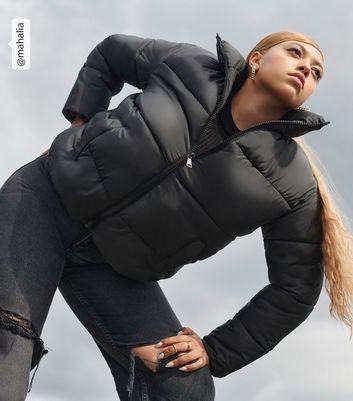 Black Boxy Puffer Jacket | New Look