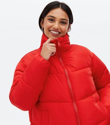 Womens red sale padded coat