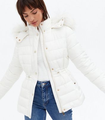 cheap white puffer jacket