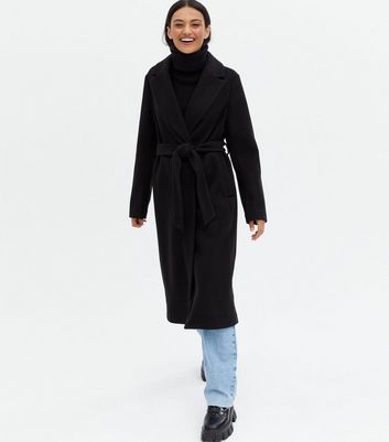 long black wrap coat