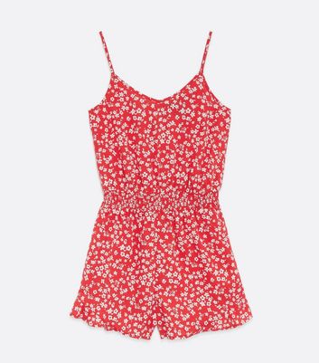 ladies red playsuit