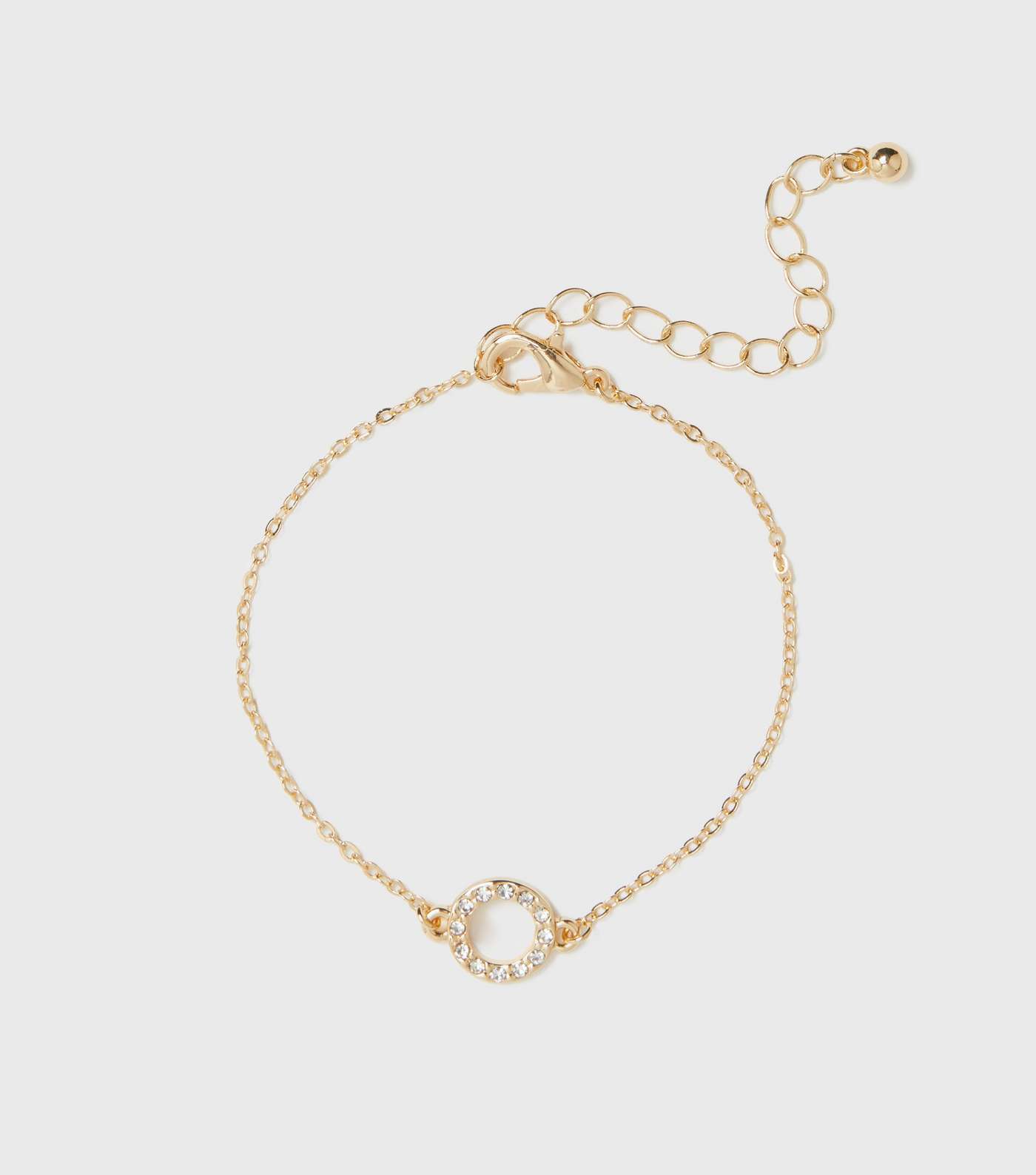 Gold Bridesmaid Diamanté Circle Bracelet Image 2