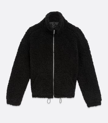 Click to view product details and reviews for Tall Black Teddy Funnel Neck Jacket New Look.