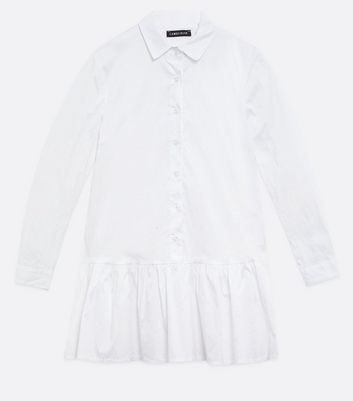 Cameo Rose White Smock Shirt Dress New Look