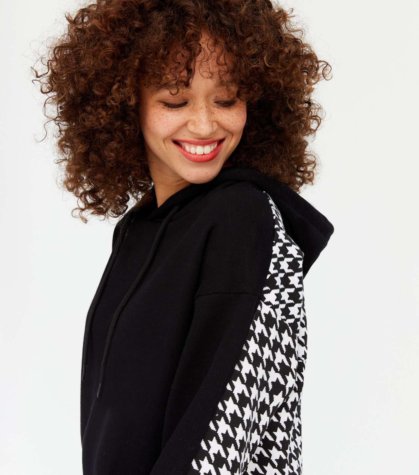 Cameo Rose Black Dogtooth 2 in 1 Hoodie Image 4