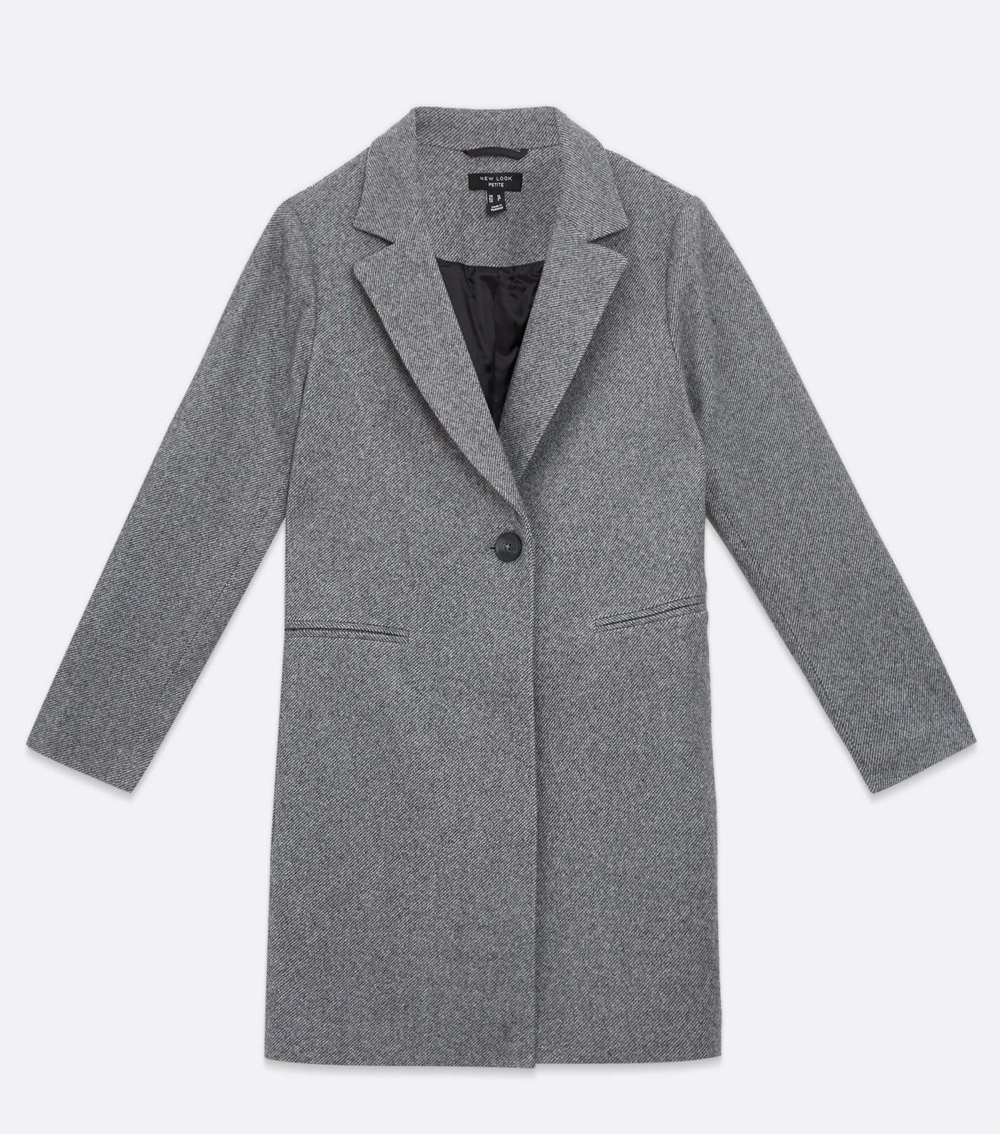 Petite Grey Long Formal Coat Image 5