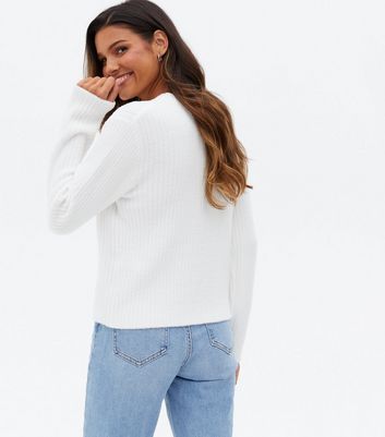 New look shop white fluffy jumper