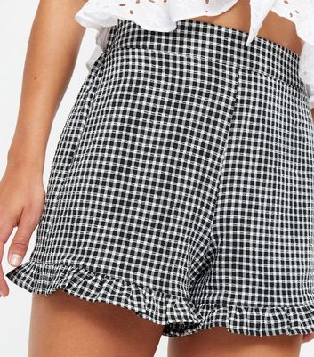 Gingham high waisted store shorts