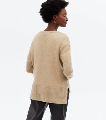 Click to view product details and reviews for Mink Crew Neck Jumper New Look.