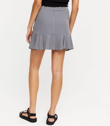 gingham frill skirt