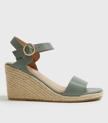 Khaki store wedge sandals