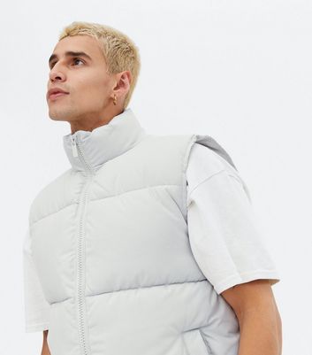 white puffer gilet