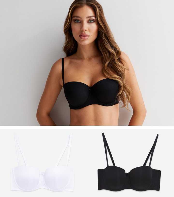 Pour Moi DEFINITIONS PUSH UP STRAPLESS BRA - Underwired bra - black 