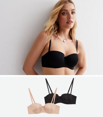 2-pack strapless bras