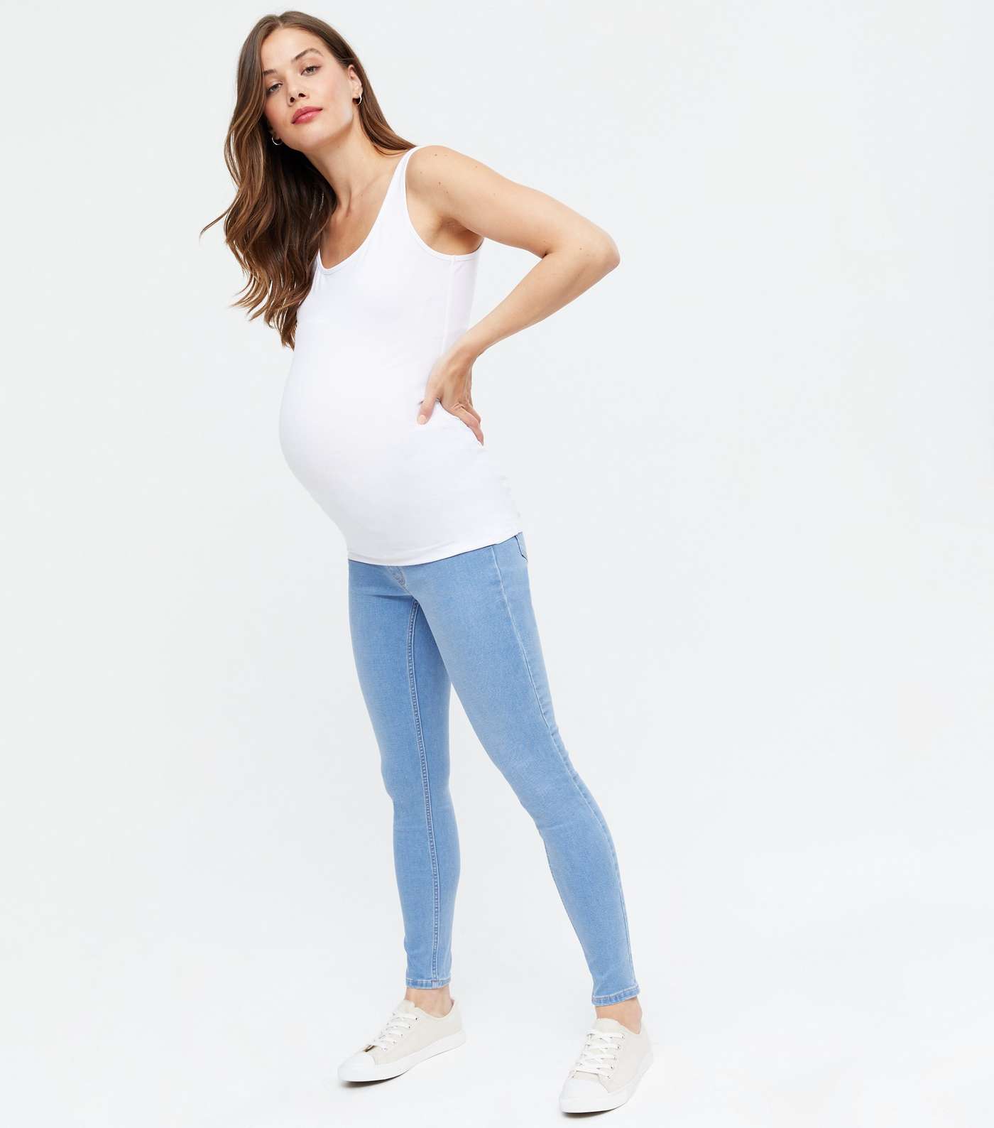 Maternity Bright Blue 'Lift & Shape' Under Bump Emilee Jeggings