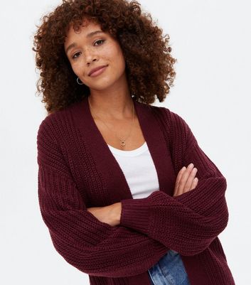 Burgundy 2025 chunky cardigan