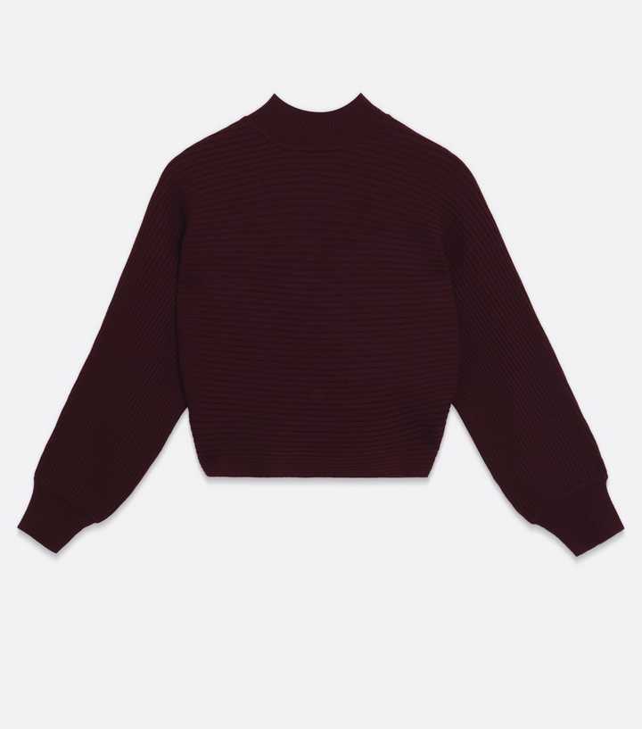 burgundy cropped jumper