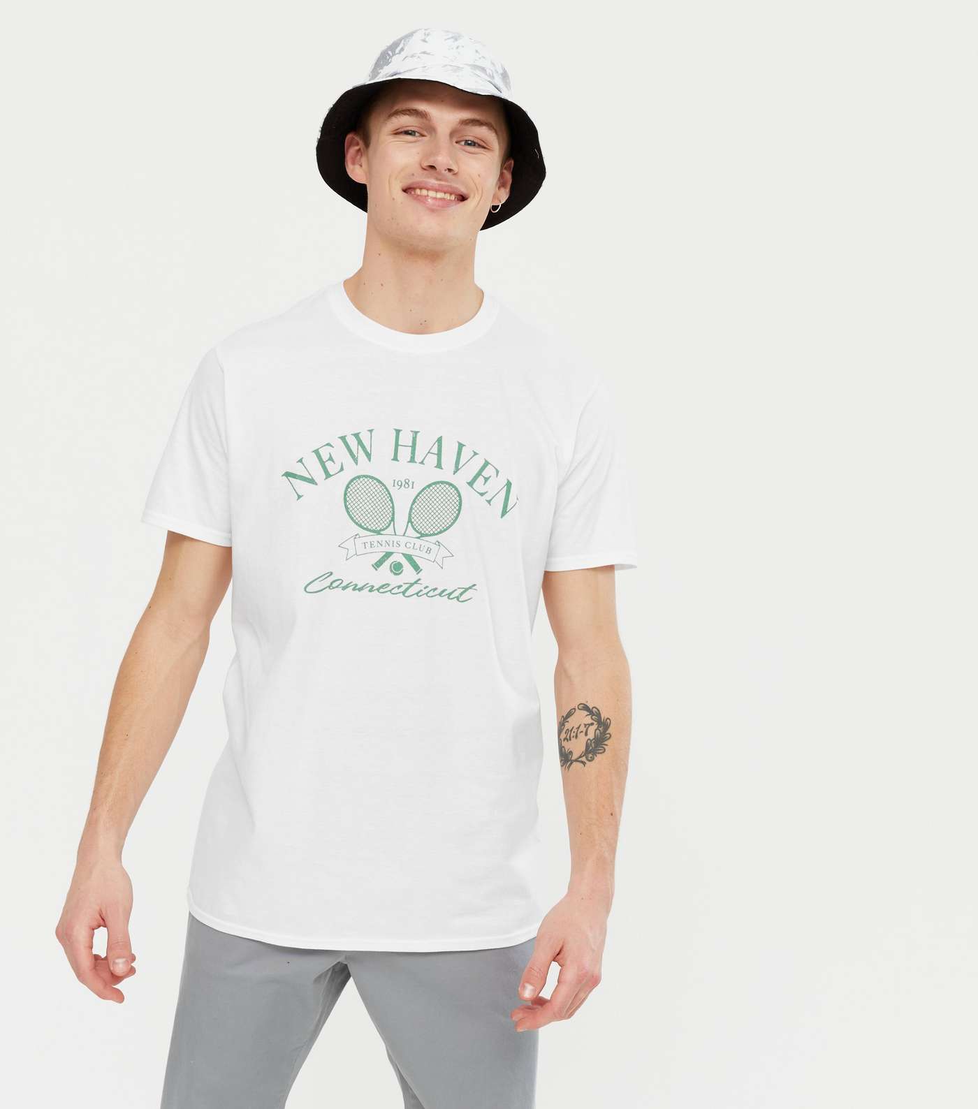 White New Haven Tennis Club Logo T-Shirt