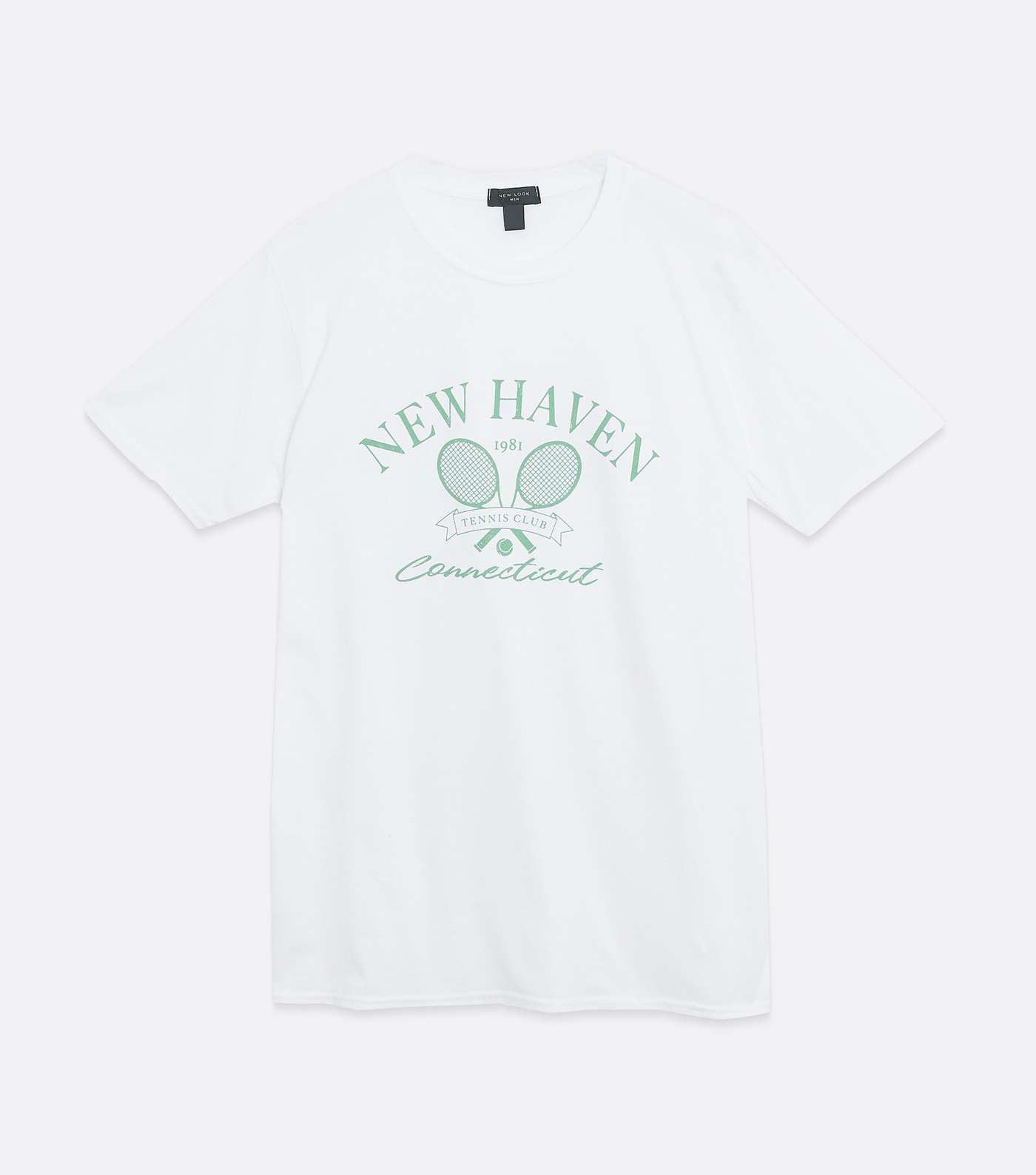 White New Haven Tennis Club Logo T-Shirt Image 5