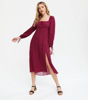 Split front store midi dress