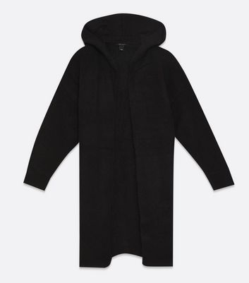 black hooded cardigan