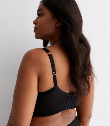 Damen Bekleidung Curves Black Scallop Lace Plunge Bra Damen Bekleidung Curves Black Scallop Lace Plunge Bra