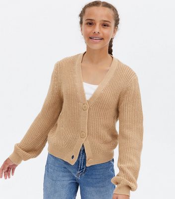 Camel chunky store cardigan