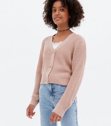 pink chunky cardigan