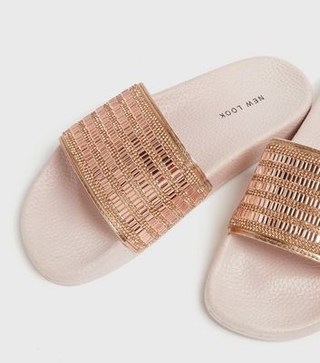 Gold on sale diamante sliders