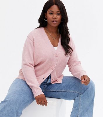 Pale pink store cardigan plus size