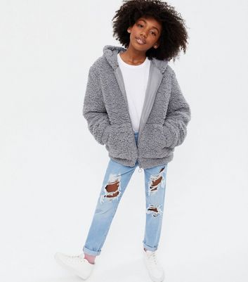 grey teddy jacket
