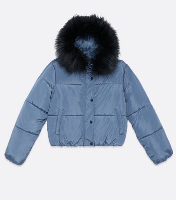 Faux Fur Hooded Puffer Jacket 
