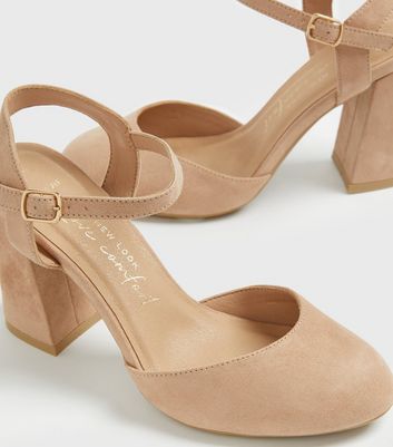 wide fit cream court shoes