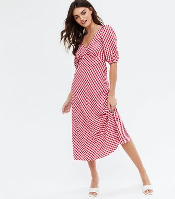 Red gingham clearance dress womens