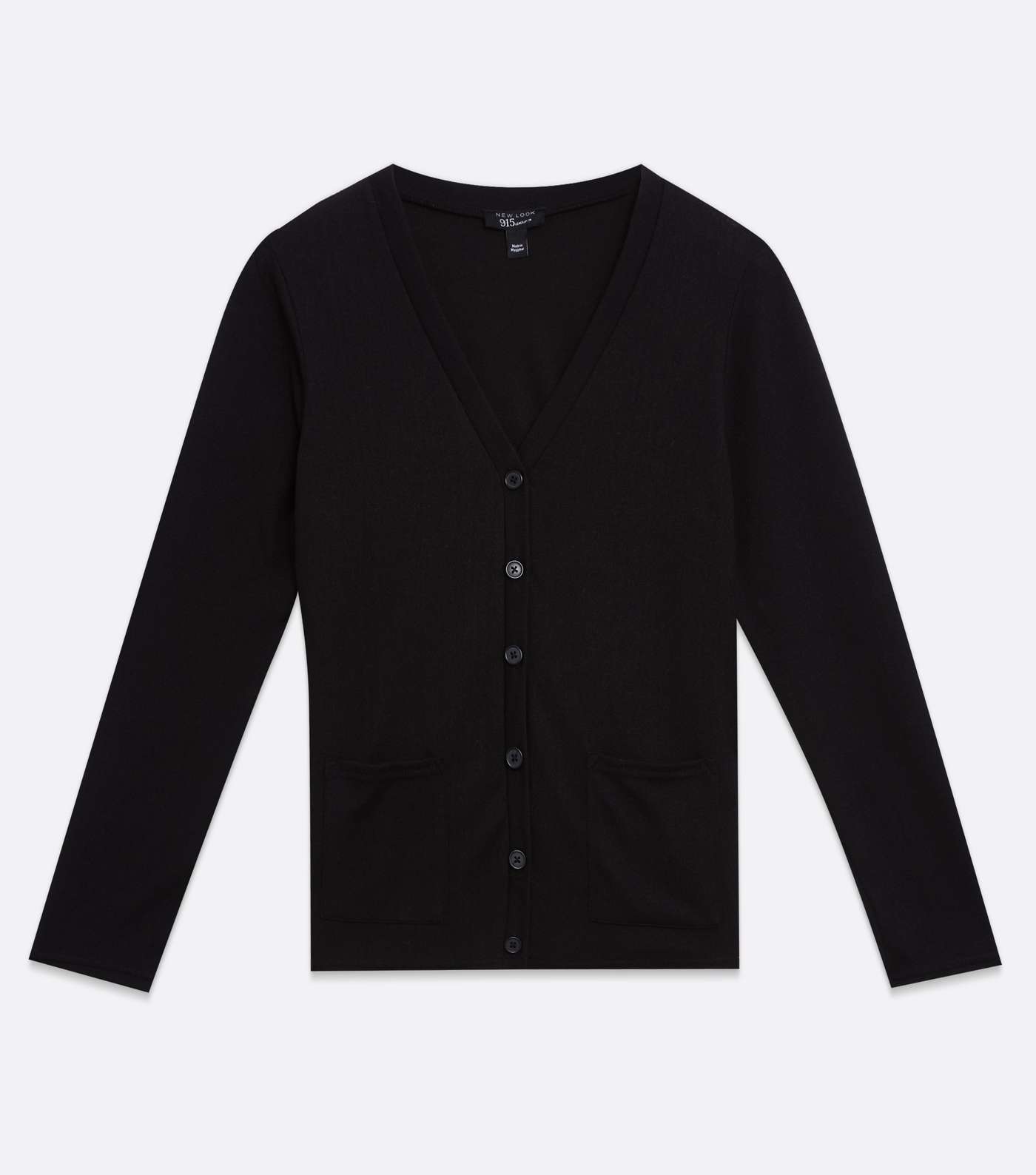 Girls Black Fine Knit Button Cardigan Image 5