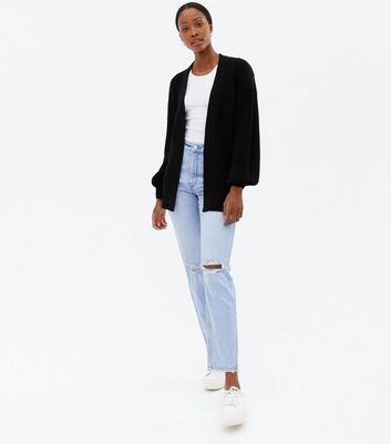 Tall Black Chunky Knit Long Cardigan New Look