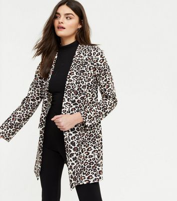 Mela Black Leopard Print Blazer | New Look