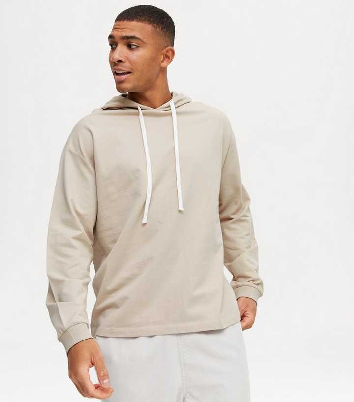 Stone Slouch Fit Hoodie | New Look