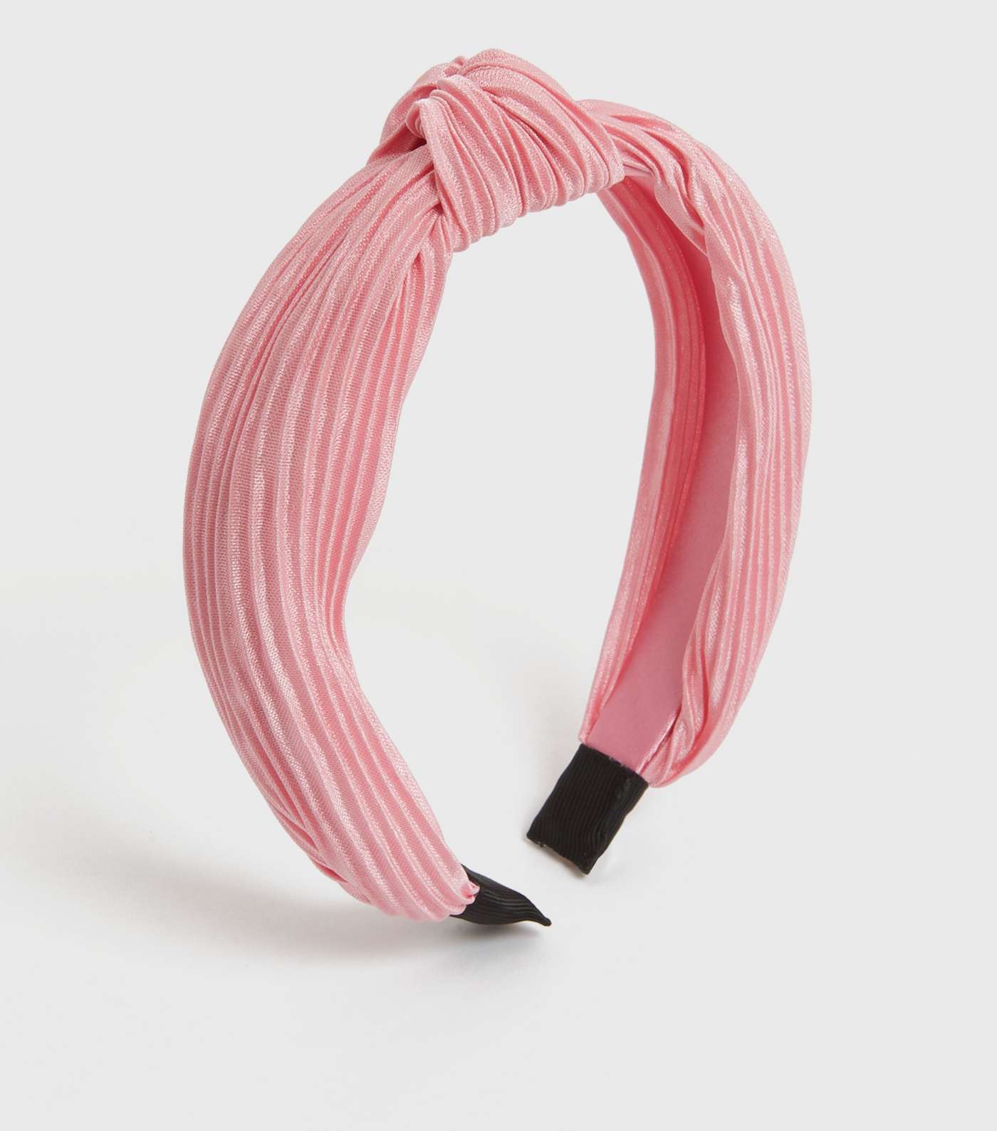 Pink Plissé Knot Headband