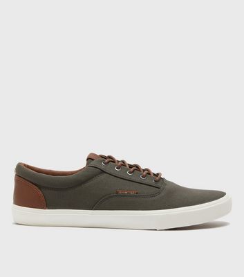 Jack \u0026 Jones Dark Grey Canvas Trainers 