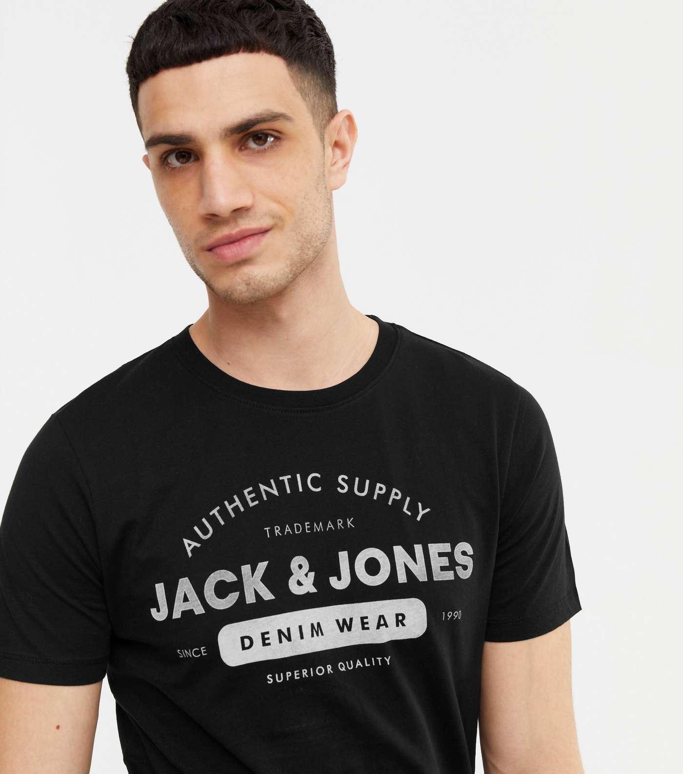 Jack & Jones Black Logo Crew Neck T-Shirt Image 3