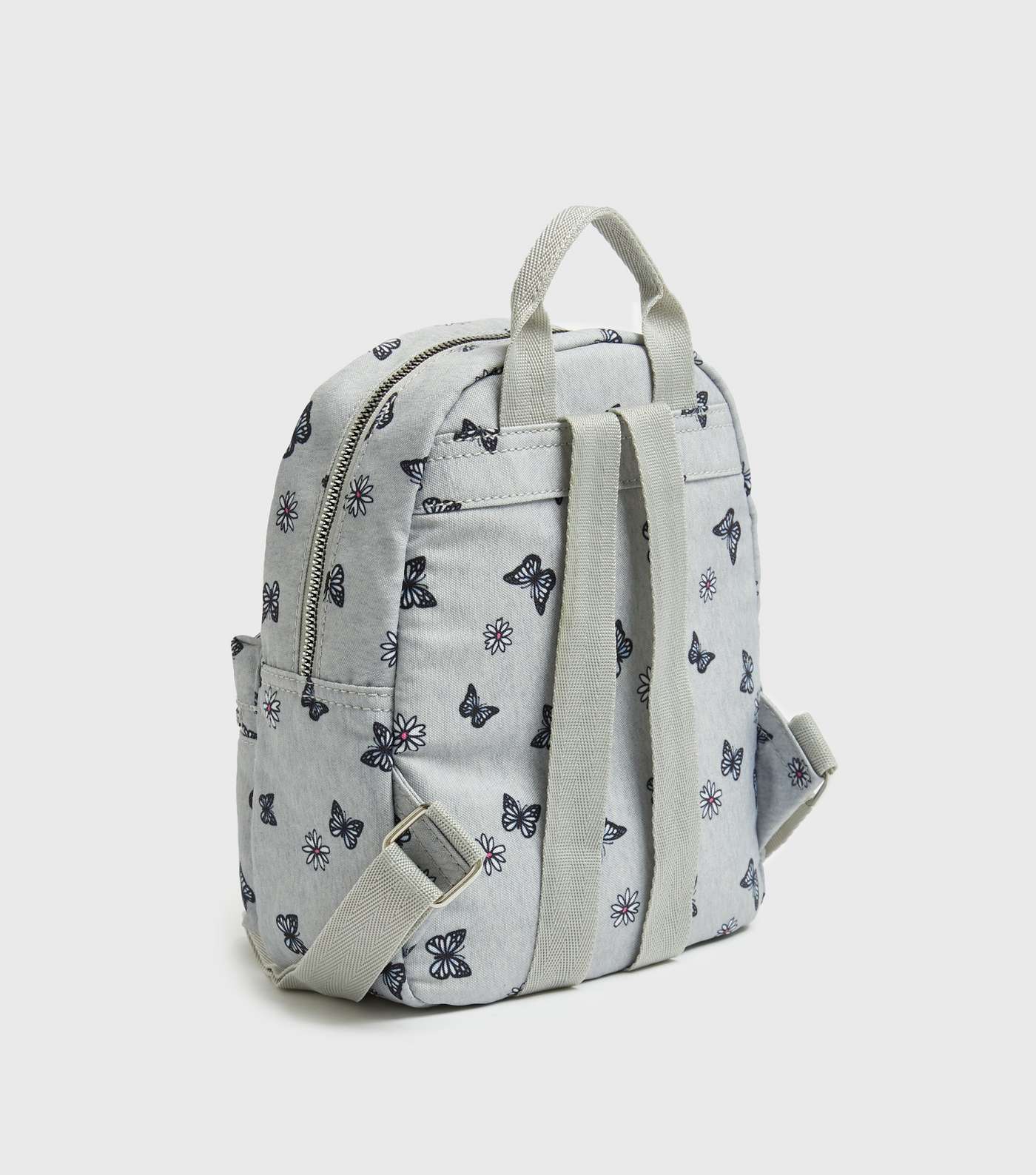 Girls Grey Butterfly Backpack Image 3