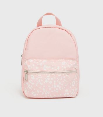 pink leopard print backpack