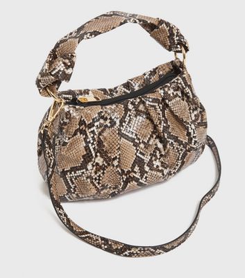 Snake print sale crossbody bag