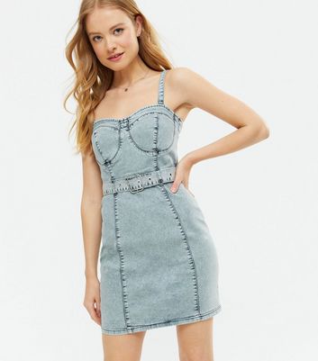 new look denim bodycon dress